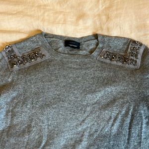 J crew cashmere jeweled sweater